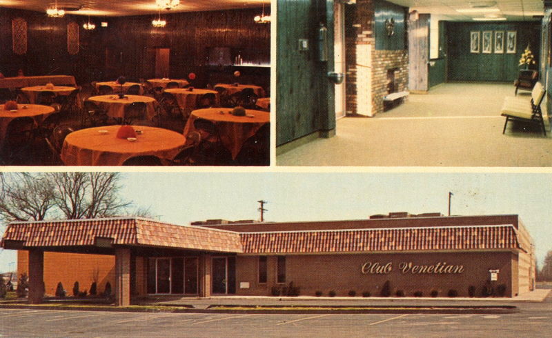 Club Venetian Banquet Center - Vintage Postcard (newer photo)